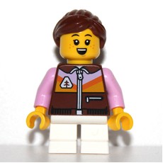 Kid - Reddish Brown Torso, White Legs, Reddish Brown Hair (fig-013228)