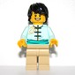 Light Aqua Torso, Tan Legs, Black Hair