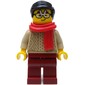 Tan Torso, Dark Red Legs, Black Hair, Red Scarf