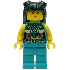 Dark Turquoise Torso, Chinese Decorations, Dark Turquoise Legs, Black Hair Long (fig-013240)