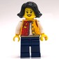 Orange Torso, Dark Blue Legs, Black Hair