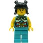 Dark Turquoise Torso, Chinese Decorations, Dark Turquoise Legs, Black Hair 2 Bunds