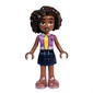 Aliya - Lavender Top, Dark Blue Skirt