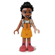 Jordin - Bright Light Orange Overalls (fig-013290)