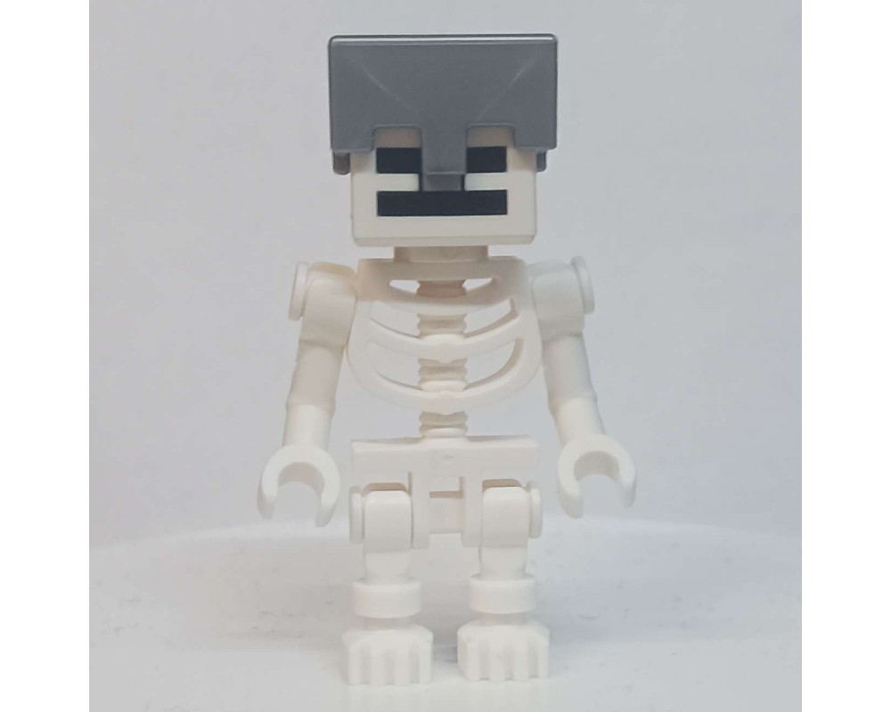 LEGO Set fig-013301 Skeleton, Square Skull, Silver Helmet (78132 Torso ...