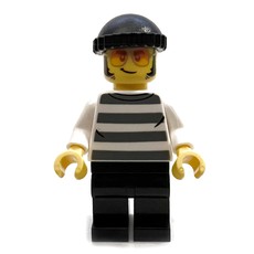 Criminal, Prison Sweater, Black Legs, Black Beanie, Orange Glasses (fig-013325)