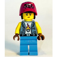 Mech Max, Sand Blue Vest, Medium Blue Legs, Magenta Hair (fig-013358)
