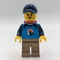 Dirt Bike Rider, Male - Dark Azure Top, Dark Tan Legs, Red Backpack, Dark Blue Cap