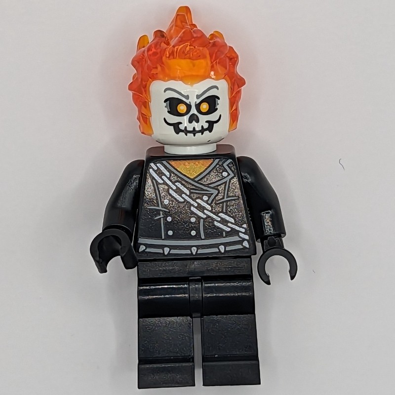 LEGO Set fig-013378 Ghost Rider, White Head | Rebrickable - Build with LEGO
