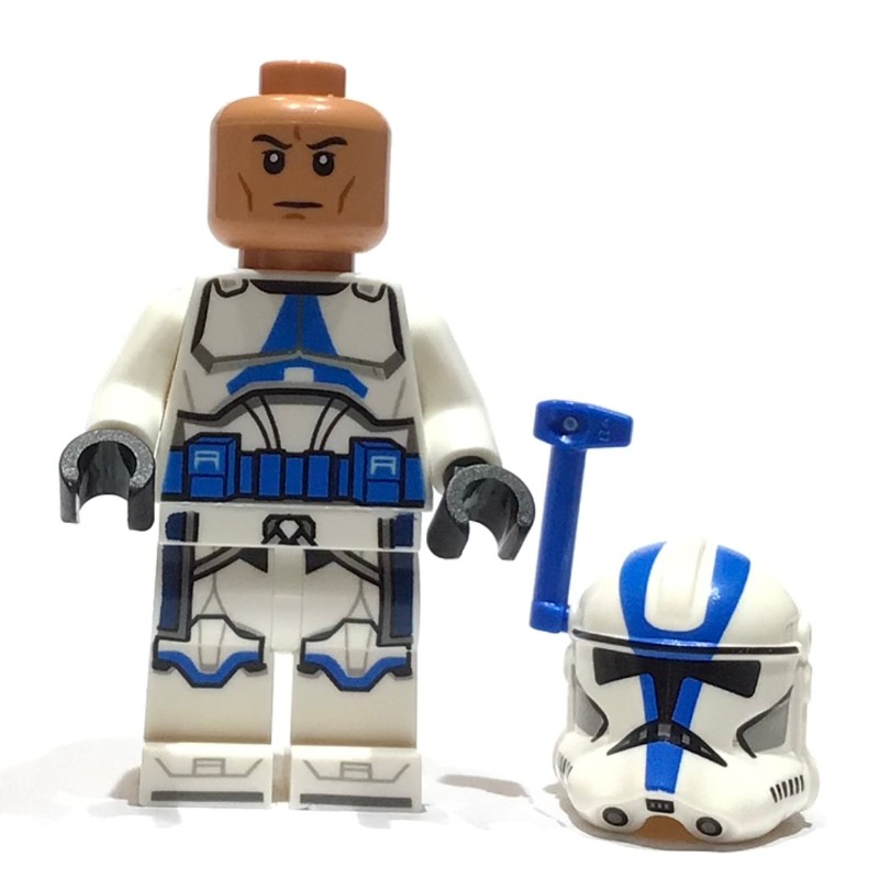 LEGO Set fig-013395 Clone Officer, 501st Legion, White Arms, Blue ...