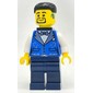 Bass Player - Blue Torso, Dark Blue Legs, Black Hair, Black Neck Bracket