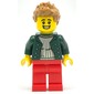 Pizza Delivery Driver - Dark Green Torso, Red Legs, Medium Nougat Hair