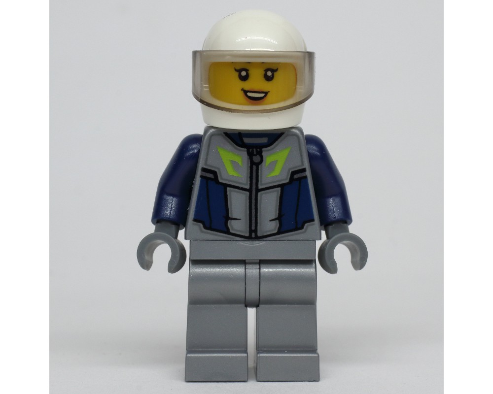 LEGO Set fig-013553 Race Driver - Flat Silver Torso, Flat Silver Legs ...