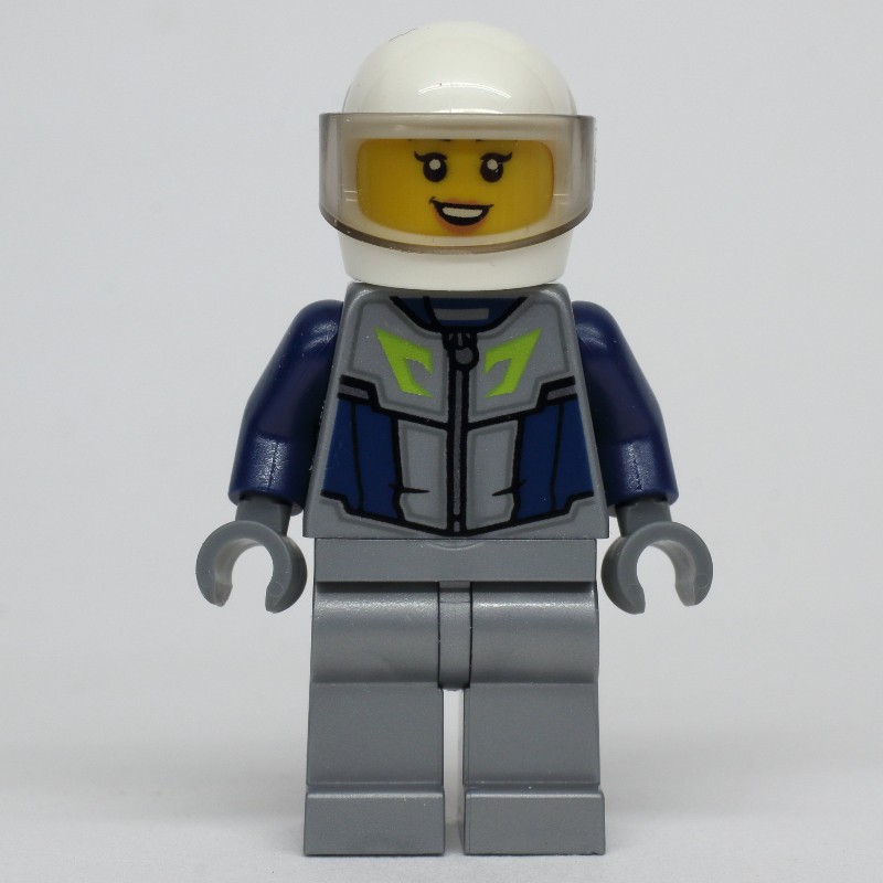 LEGO Set fig-013553 Race Driver - Flat Silver Torso, Flat Silver Legs ...