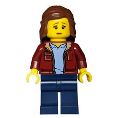 Dark Red Torso, Dark Blue Legs, Reddish Brown Hair (fig-013636)