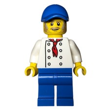 Chef, White Torso, Blue Legs, Blue Cap (fig-013640)