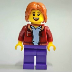 Dark Red Torso, Dark Purple Legs, Dark Orange Hair (fig-013653)