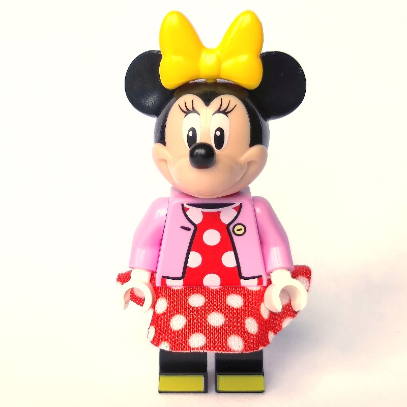 LEGO Set fig-013677 Minnie Mouse, Bright Pink Jacket, Yellow Bow ...