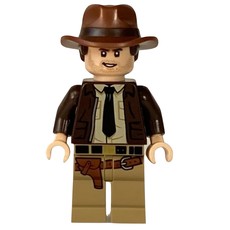 Indiana Jones in Dark Brown Jacket, Tan Shirt, Black Tie (fig-013693)