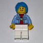 Aki Jones - Bright Light Blue Jacket, White Legs, Dark Azure Hair