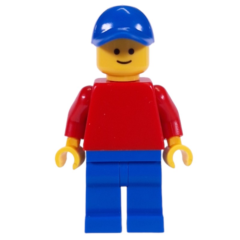 LEGO Set fig-013810 Red Torso, Blue Legs, Blue Cap | Rebrickable ...