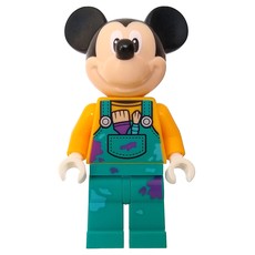 Mickey Mouse - Bright Orange Torso, Dark Turquoise Overall (fig-013859)