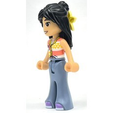 Liann - Coral/Bright Light Orange Top, Sand Blue Legs, Flower (fig-013892)