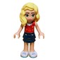 Matilde - Red Top, Dark Blue Skirt