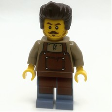 Barber, Reddish Brown Apron (fig-013941)