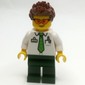 Man, White Shirt, Dark Green Legs, Orange Glasses