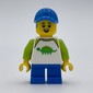 Boy, Dinosaur Shirt, Short Blue Legs, Blue Cap