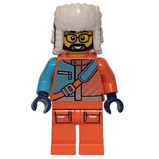 Arctic Explorer, STEVEGOESNORTH, Orange Suit, Dark Blue Ushanka Hat (fig-013969)