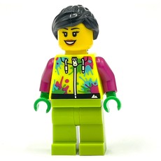 Cyclist, Vibrant Yellow and Black Jumpsuit (fig-013980)