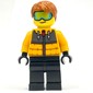 Snow Tuber, Bright Light Orange Jacket, Black Legs