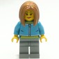 Woman, Medium Azure Torso, Flat Silver Legs, Medium Nougat Hair