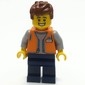 Shopkeeper, Orange Vest, Dark Blue Legs, Reddish Brown Hair
