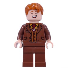 George Weasley in Reddish Brown Suit, Dark Red Tie (fig-014026)
