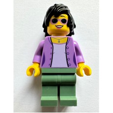 Medium Lavender Torso, Sand Green Legs, Black Hair, Sunglasses (fig-014093)