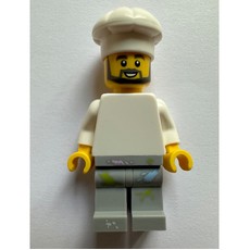 Chef - White Torso, Light Gray Legs, Paint Spots (fig-014094)
