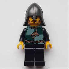 Dragon Knight, Dark Green, Pearl Dark Gray Helmet, Stubble (fig-014125)