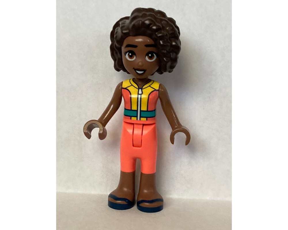 LEGO Set fig-014132 Aliya - Yellow and Coral Wetsuit | Rebrickable ...