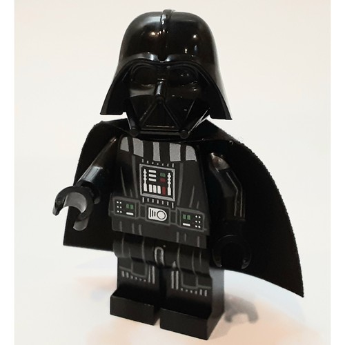Minifig LEGO Darth Vader, White Skin, 50231 Cape, Robe Hem and Stripes on Legs