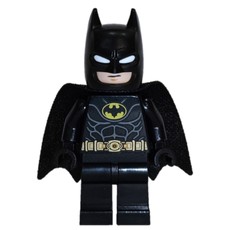 Batman, Black Suit, Black Cape and Cowl, Yellow Batman Logo, White Eyes (37157 Cape) (fig-014213)