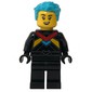 Race Driver - Black Torso, Black Legs, Medium Azure Hair