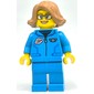 Astronaut, Female, Dark Azure Jump Suit, Medium Nougat Hair