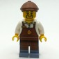 White Torso, Reddish Brown Apron, Sand Blue Legs, Reddish Brown Cap