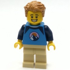 Dark Azure Torso, Tan Legs, Medium Nougat Hair (fig-014243)