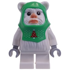 Ewok, White, Bright Green Hood (fig-014274)