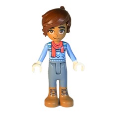 Leo - Bright Light Blue Sweater, Sand Blue Legs, Reddish Brown Hair (fig-014283)