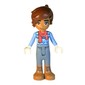 Leo - Bright Light Blue Sweater, Sand Blue Legs, Reddish Brown Hair